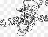 Fnaf Foxy Nightmare Freddys Puppet Mewarnai Getcolorings Ennard Naf Colouring Withered Malam sketch template
