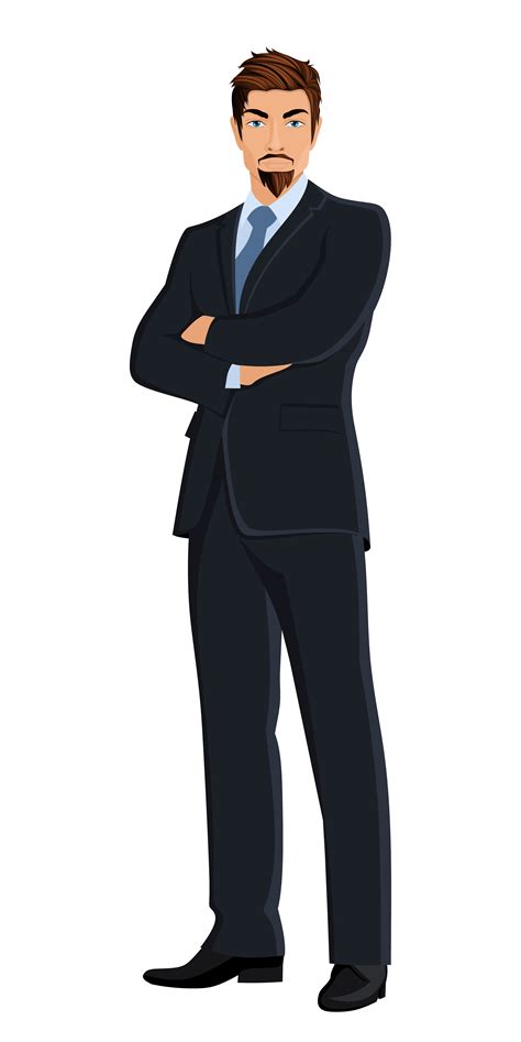 business man isolated  white  vector art  vecteezy