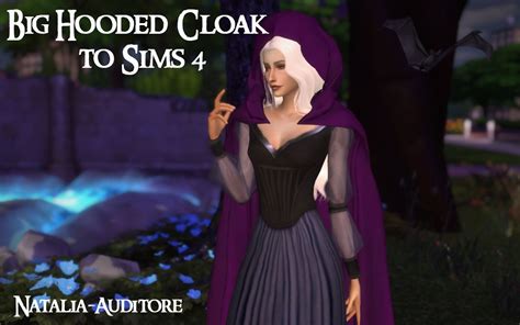Big Hooded Cloak Ts4 Acc Sims 4 Sims Sims 4 Dresses