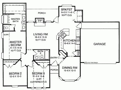 ranch style house plan  beds  baths  sqft plan   traditional house plans