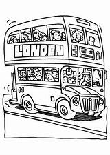 Decker Angleterre Londres Anglais Buses Coloringfolder Colorier Designlooter sketch template