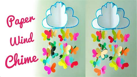 diy wind chime paper craft easy craft  summer craft ideas