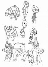 Hero Coloring Squad Super Alien Sketch Netart sketch template