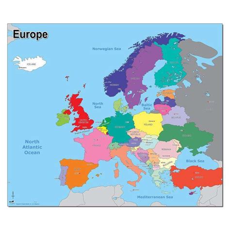 simple map  europe primary classroom resources