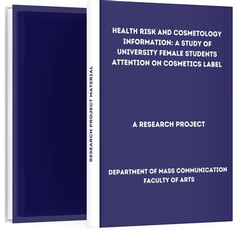 health risk  cosmetology information  study  university