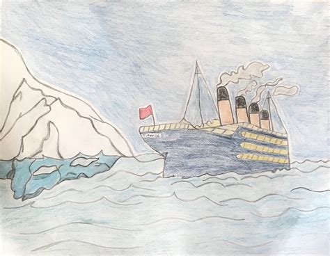 titanic  iceberg art starts