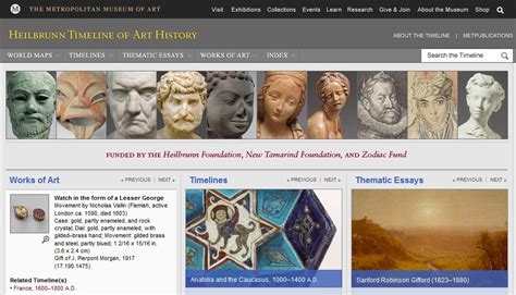 Online Resource Metropolitan Museum Of Art’s Heilbrunn Timeline Of Art