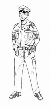 Police Coloring Policeman Pages Printable Drawing Kids Man Officers Patrolman Gits Linseed Deviantart Popular sketch template