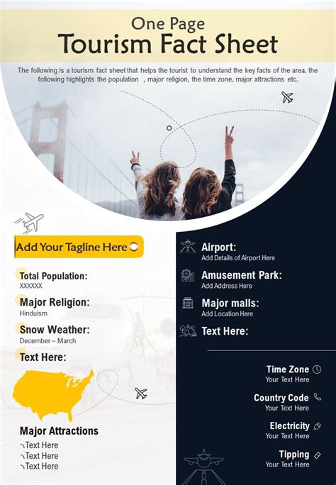 page tourism fact sheet  report infographic   document