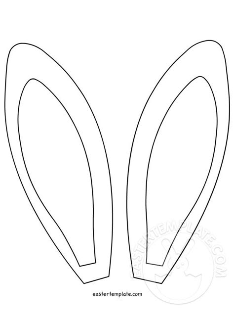 printable cut  bunny ears template