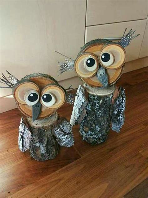 wood slice diy ideas winter wood crafts wood log crafts wood owls