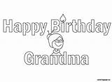 Birthday Coloring Happy Grandma Pages Kids Color Crafts Printable Activities Kid Math Choose Board Print sketch template