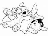 Stitch Coloring Pages Print Printable Everfreecoloring sketch template