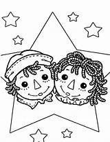 Raggedy Ann Coloring Andy Pages Netart Choose Board sketch template