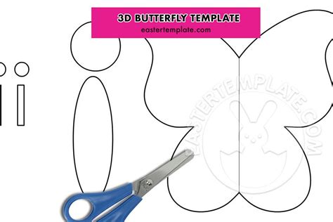 diy  butterfly template easter template