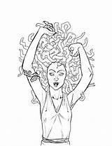 Coloring Pages Hair Medusa Snake Gorgon Crazy Gremlins Pulled Her Getcolorings Print Netart Getdrawings Color sketch template