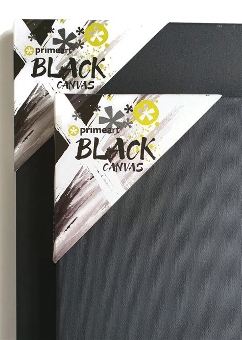 black primed gallery stretch canvas   cotton crafty arts