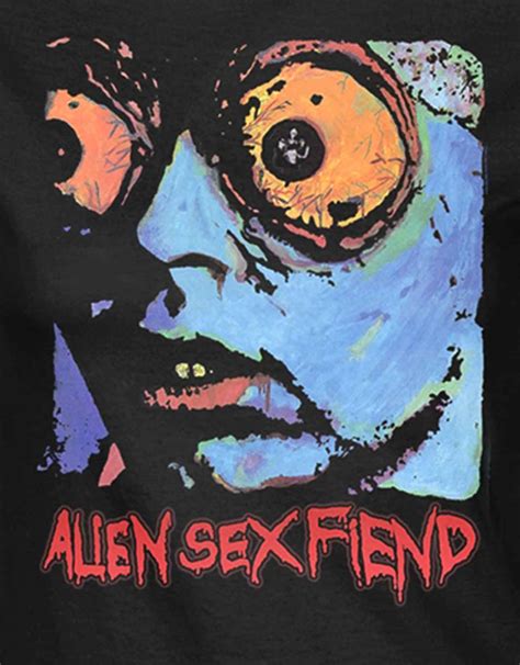 alien sex fiend t shirt acid bath band logo new official womens skinny fit black ebay