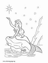 Mermaid Coloring Little Ariel Elsa Wish Colouring Pages Disney Rock Princess Sitting Makes Special Scene Frozen Sheets Movie Kids Clipart sketch template