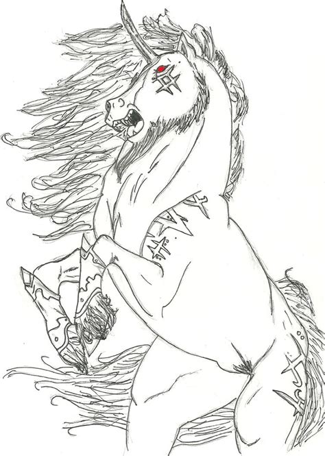 evil unicorn idk  shadow  deviantart