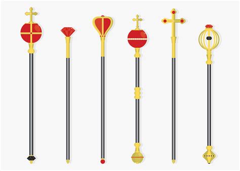 royal sceptres vector  vector art  vecteezy