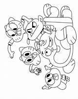 Gumball Kids Coloring Amazing Wereld Wonderlijke Van Fun sketch template