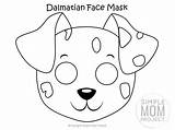 Maska Dzieci Piesek Dalmatian Druku Puppy Kolorowanka Mascaras Imprimir Simplemomproject Maske Máscaras Drukowanka Carnaval Malowankę Wydrukuj sketch template