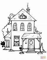 Coloring Haunted House Pages Printable Drawing Spooky Houses Halloween Color Easy Print Roof Flat Mobile Getdrawings Coloriage Getcolorings Entitlementtrap Categories sketch template