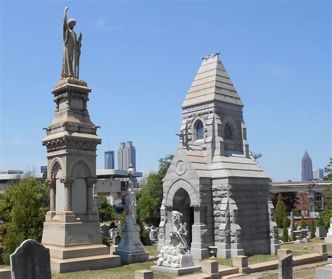 historic oakland cemetery kiser mausoleum cemetery headstones  cemeteries cemetary