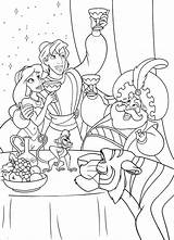 Jasmine Aladdin Rajah Sultan Jafar Coloringbay Fanpop sketch template