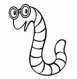 Worm Coloring Pages Worms Earthworm Color Insect Print Bookworm Printable Template Draw Kids Animals Earth Back Thecolor Clipart Sheet Cute sketch template