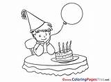 Coloring Birthday Happy Holiday Boy Kids Sheet Title sketch template