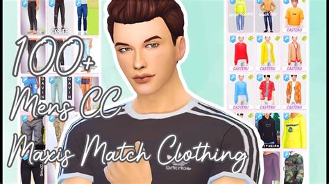 sims  male maxis match clothing haul  custom content