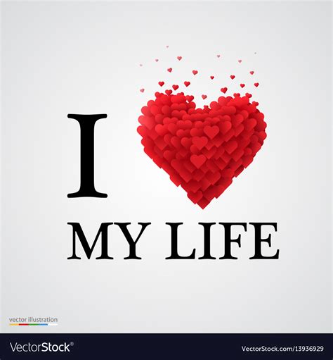 love  life heart sign royalty  vector image