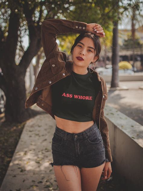 Ass Whore Women S Crop Top Anal Sex Cut Tshirt Butt Etsy