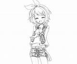 Rin Kagamine Miku Hatsune Coloring Pages Project Profil Printable Another Funny sketch template