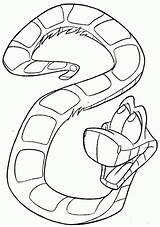 Jungle Book Coloring Pages Kaa sketch template