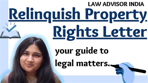 relinquish property rights letter  important steps  relinquish