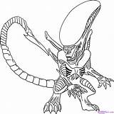 Alien Coloring Pages Predator Xenomorph Vs Scary Drawing Space Aliens Colouring Easy Funny Print Printable Outline Color Drawings Kids Movie sketch template