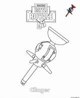 Fortnite Coloring Clinger Pages Printable Royale Battle sketch template