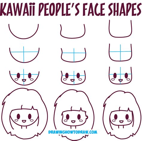 guide  drawing kawaii characters part    draw kawaii people expressions faces