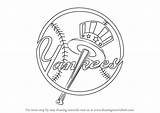 Yankees Logo York Draw Coloring Drawing Pages Step Mlb Template Tutorials Sports Drawingtutorials101 sketch template