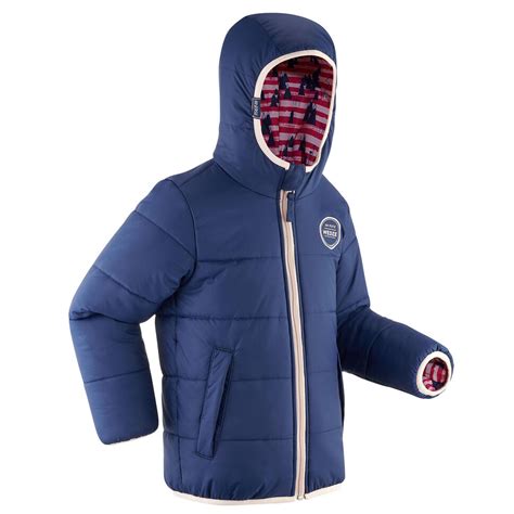 warme en waterdichte ski jas voor kinderen reverse  blauwroze wedze decathlonnl