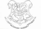 Hogwarts Crest Harry Potter Coloring Gryffindor Pages Drawing Outline Houses Ravenclaw Drawings Colouring Printable Clipart Color Castle Print House Getdrawings sketch template