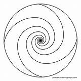 Spiral Coloring Mandala Pages Geometric Pattern Golden Ratio Printable Patterns Shapes Circle Fibonacci Templates Mosaic Spirals Zentangle Adult Blank Mandalas sketch template