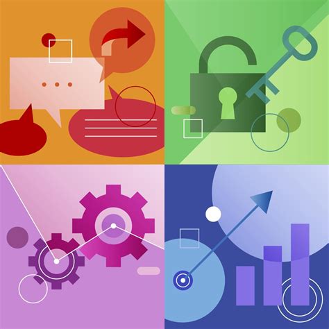 illustration set of business strategy download free vectors clipart