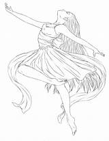 101coloring Dancers sketch template