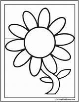 Daisy Coloring Pages Flower Outline Single Preschool Printable Gerber Petal Colorwithfuzzy Color Customizable Pdfs Template Getcolorings Kids Spring Drawings Clipartmag sketch template