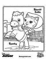 Sheriff Callie Wild West Coloring Pages Kids Colouring Disney Printable Cowgirl Print Birthday Horse Sherrif Books Callies Choose Board Potty sketch template