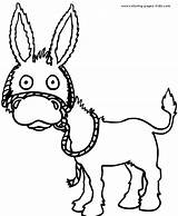 Coloring Pages Animal Donkey Color Printable Kids Sheets Found sketch template